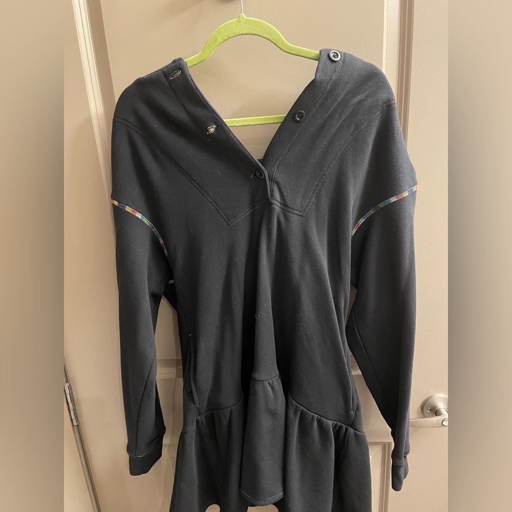 Something Navy sweatshirt rainbow dress